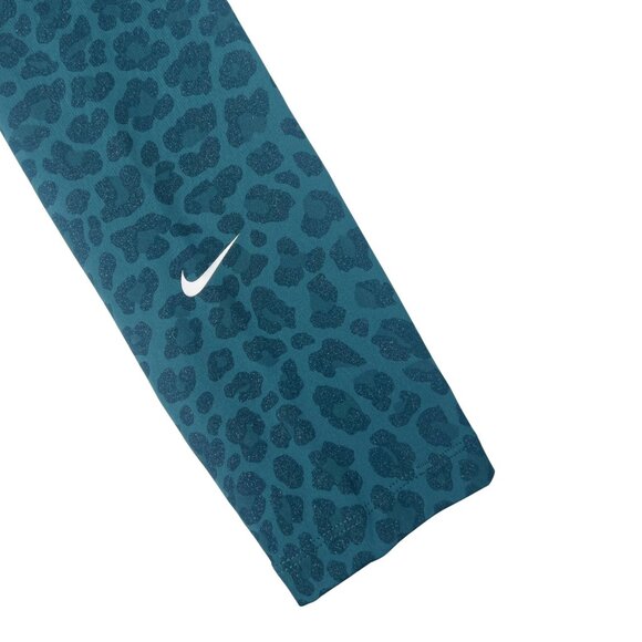 NWT Nike One Dri-FIT Green Leopard Glitter Leggings – Women’s M - Picture 6 of 8